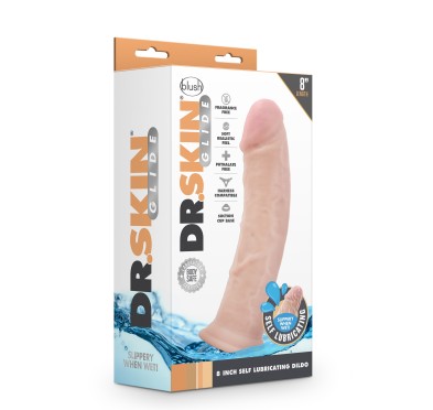 DR. SKIN 8INCH SELF LUBRICATING DILDO